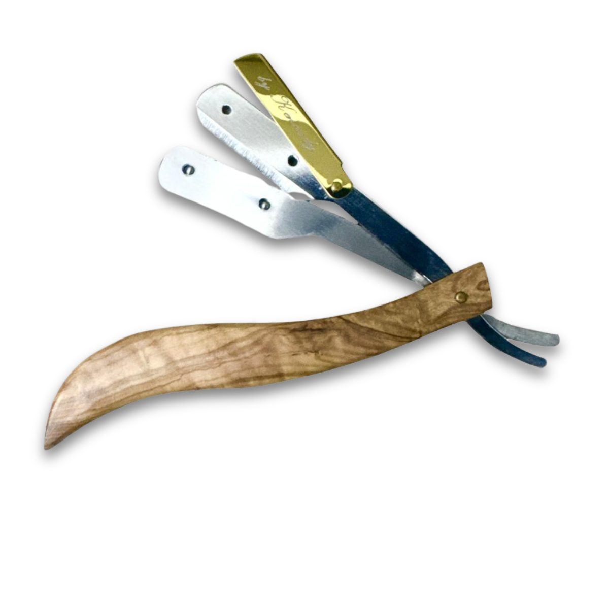 BKBShavette - Butterfly Style Barber Razors with Premium Wood Handle