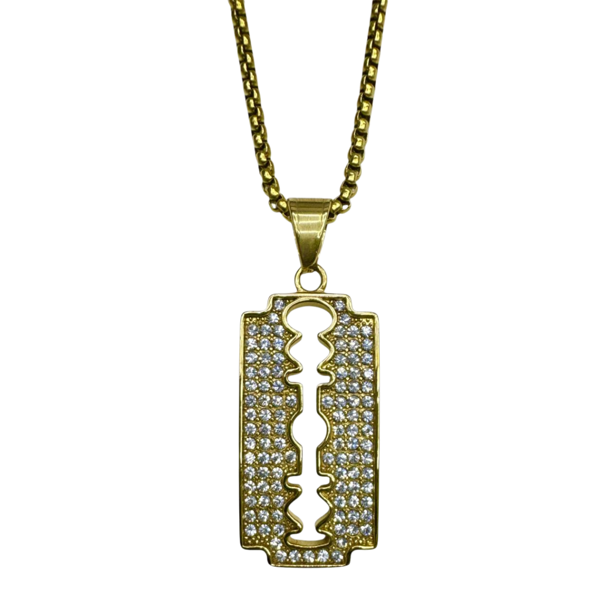 BKBCollar - Gold Razor Blade Chain – Luxury Barber Edition