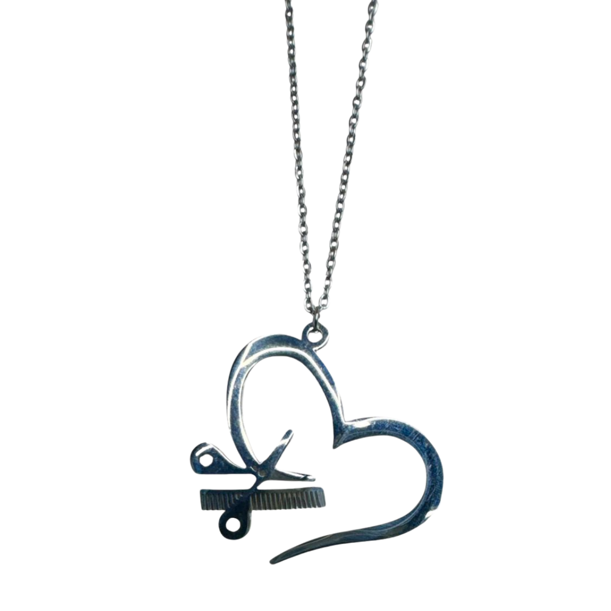 BKBCollar - “Love for Style” – Corazón con Tijera & Peine