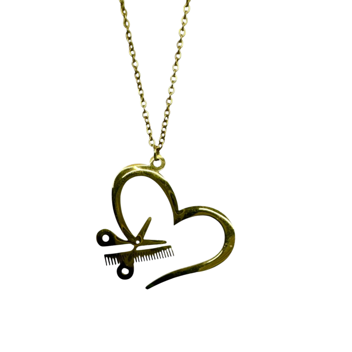 BKBCollar - “Love for Style” – Corazón con Tijera & Peine