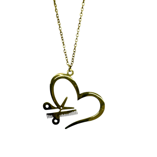 BKBCollar -  “Love for Style” – Corazón con Tijera &amp; Peine